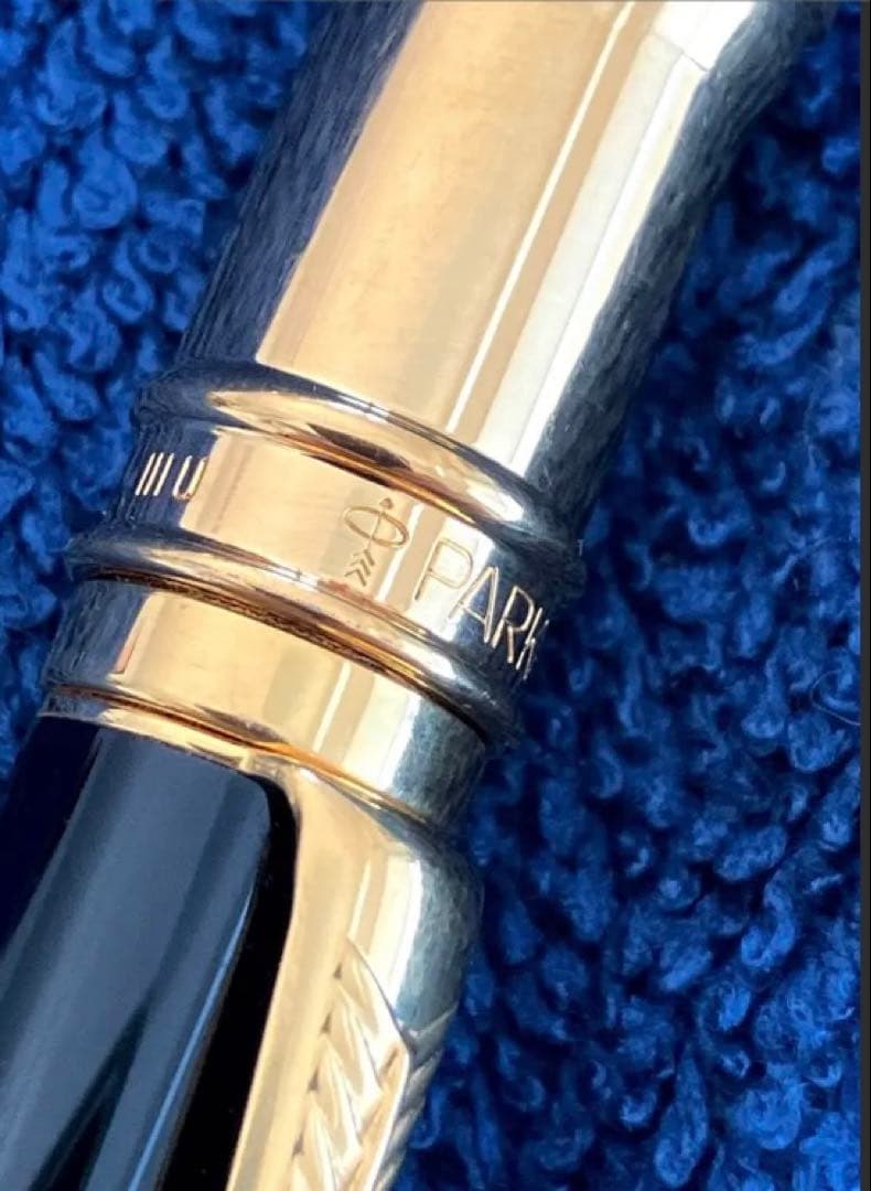 最終価格！英国製/重厚なブラック軸にダブル金環のパーカーデュオフォールドBP