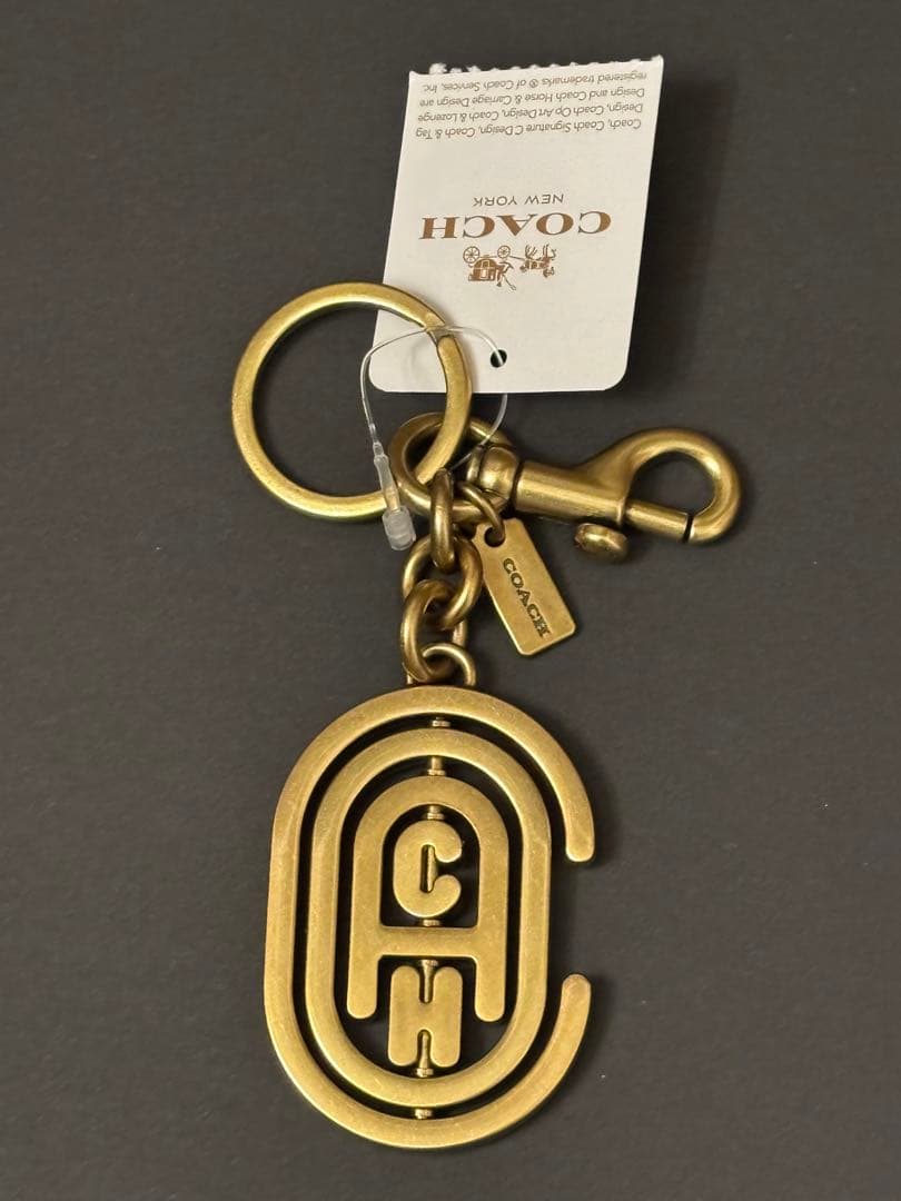 COACH キーホルダー　キーリング　新品未使用タグ付き　ゴールド
