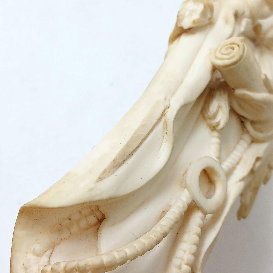 Y2293-2 高級彫刻 観音像 置物 細密彫刻 総重量365.7g　ten