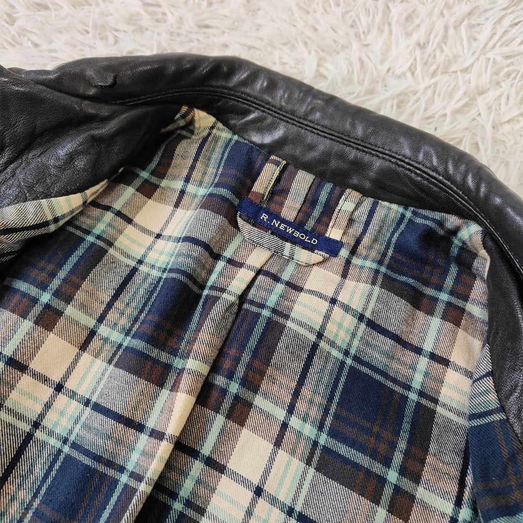 【極上ラムレザー】XL✨R.NEWBOLD シングルライダースジャケット 黒