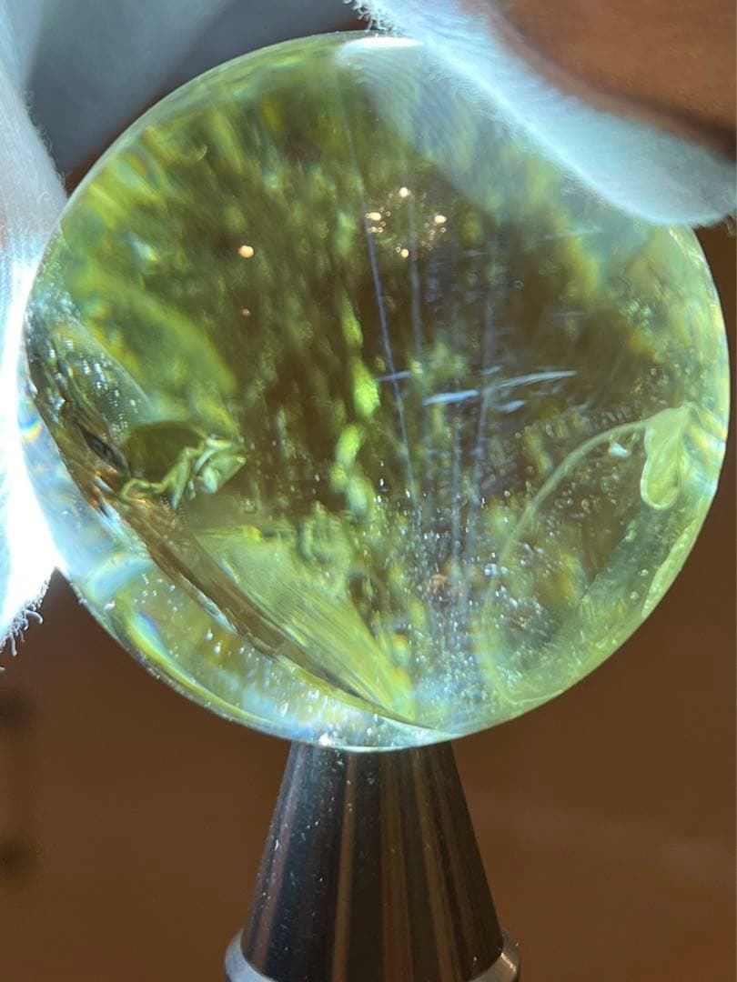 【財運•仕事運】MR119 非加熱！特大！虹・ブルーラダー入りシトリンスフィア⭐️