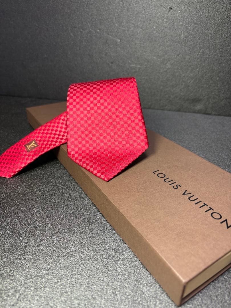 【限定価格】【極美品】LOUIS VUITTON ネクタイ LV マイクロダミエ