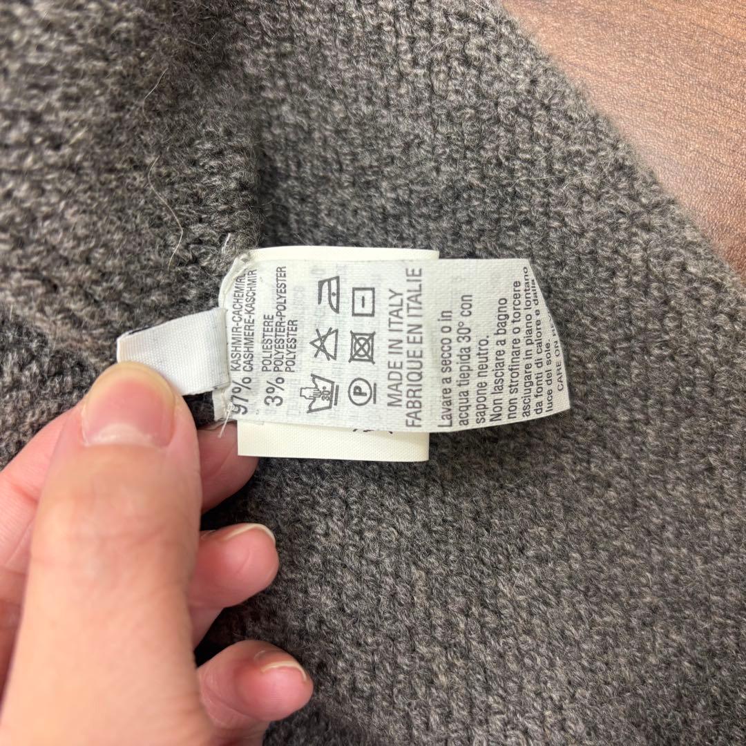 Hermes エルメス カシミヤ タートルネック ニット セーター グレー