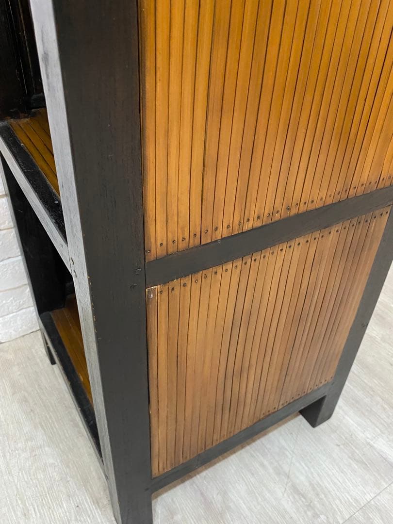 【Tak0310】高級　バリ家具　バンブー　シェルフ　ラック　棚　本棚