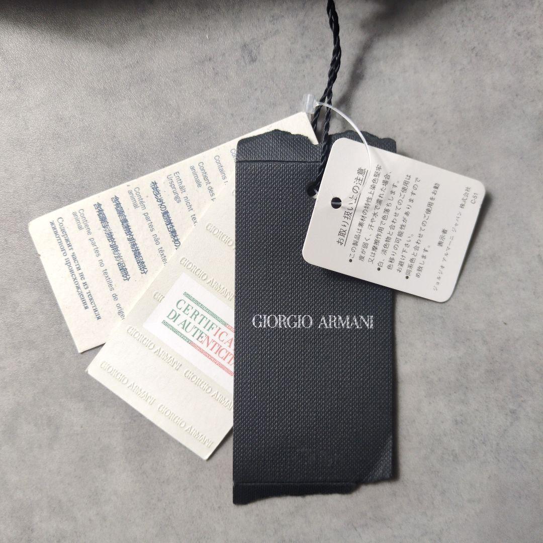 未使用 GIORGIO ARMANI コットン トラウザー パンツ 黒タグ