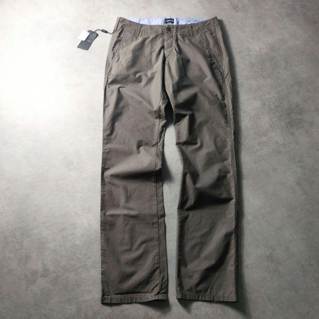 未使用 GIORGIO ARMANI コットン トラウザー パンツ 黒タグ