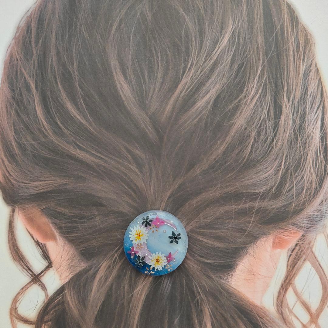 【899】ハンドメイド　レジン　ヘアゴム　ポニーフック