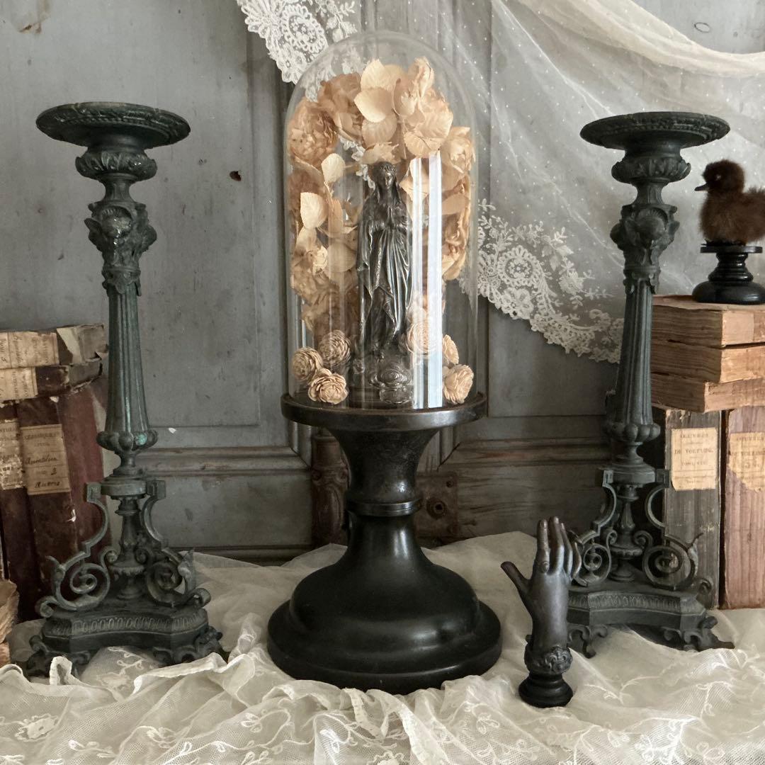 １９世紀中期　フランスアンティーク　祭壇用大きな燭台　教会　キャンドルスタンド