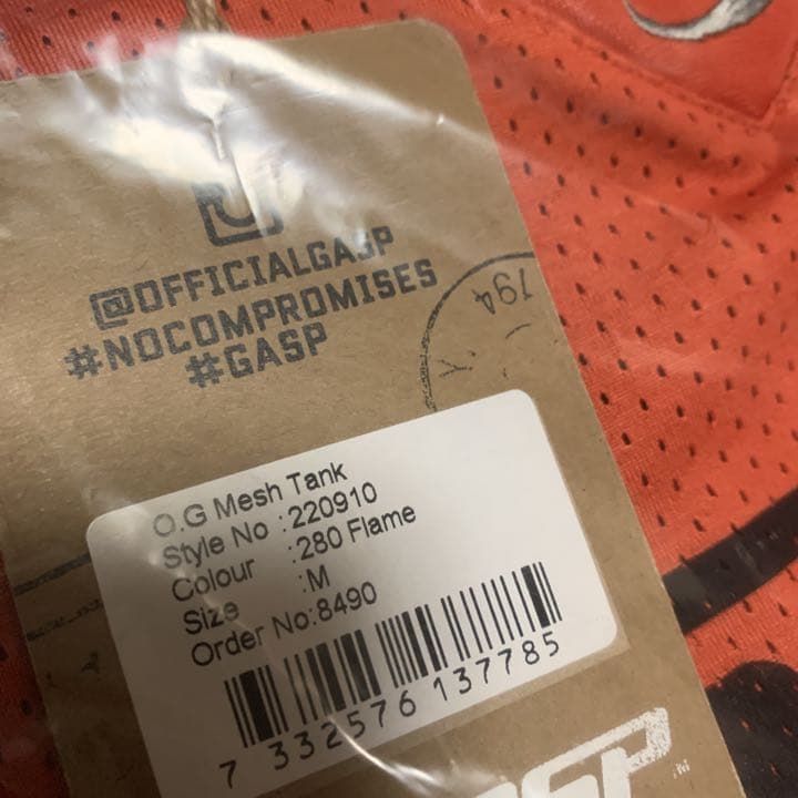 Gasp メッシュタンク　オレンジ　M