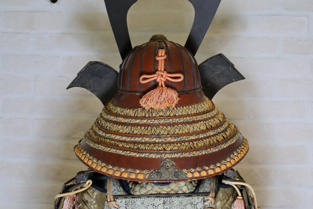 BLACK【等身大甲冑】武者鎧 赤具足一式 光忍作 約50年前製サムライ鎧