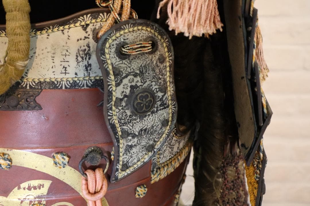 BLACK【等身大甲冑】武者鎧 赤具足一式 光忍作 約50年前製サムライ鎧