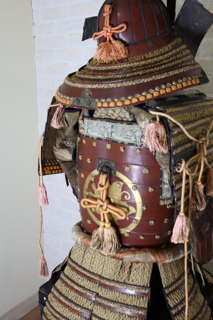 BLACK【等身大甲冑】武者鎧 赤具足一式 光忍作 約50年前製サムライ鎧