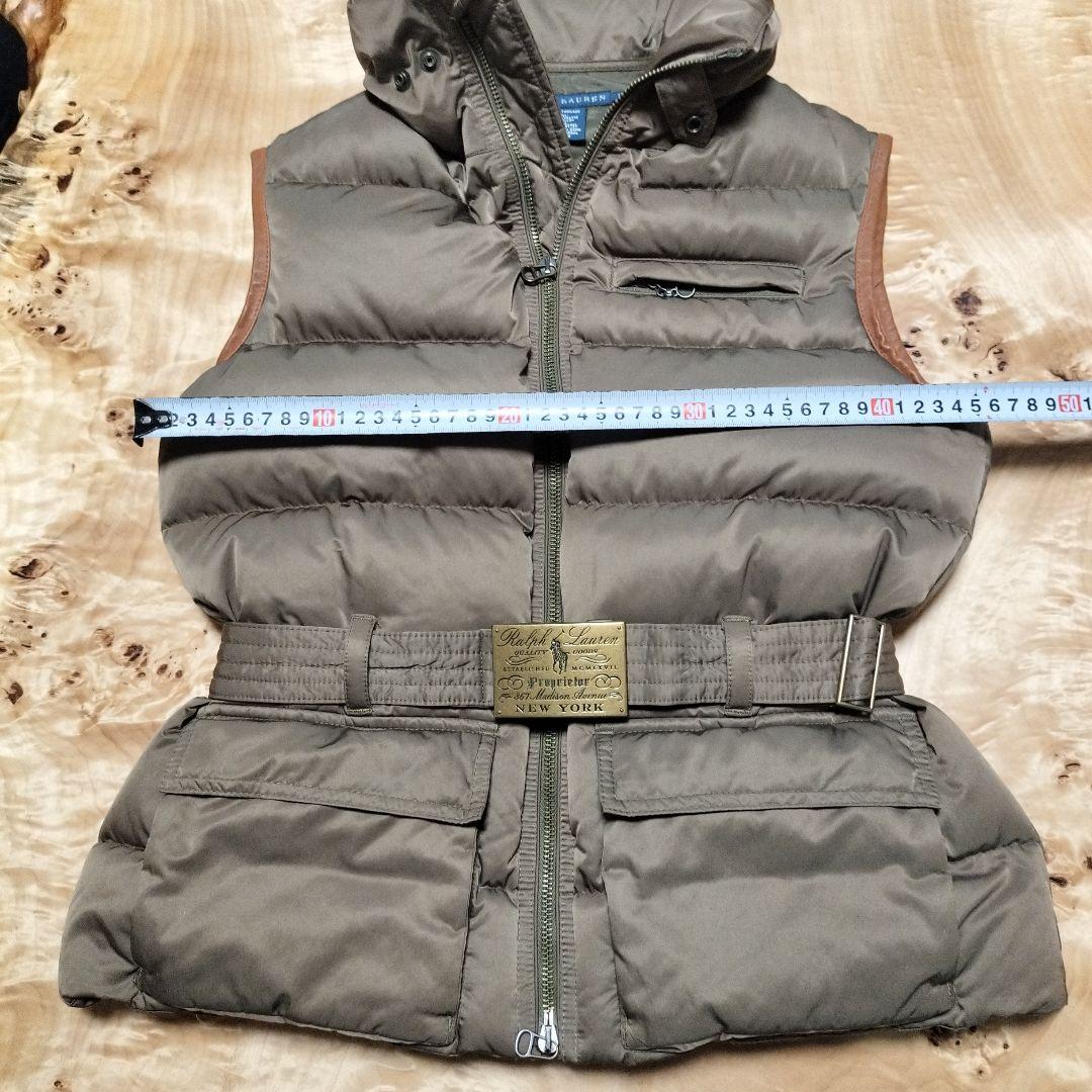 Ralph Lauren グレー ダウンベスト フード付き(10-4)