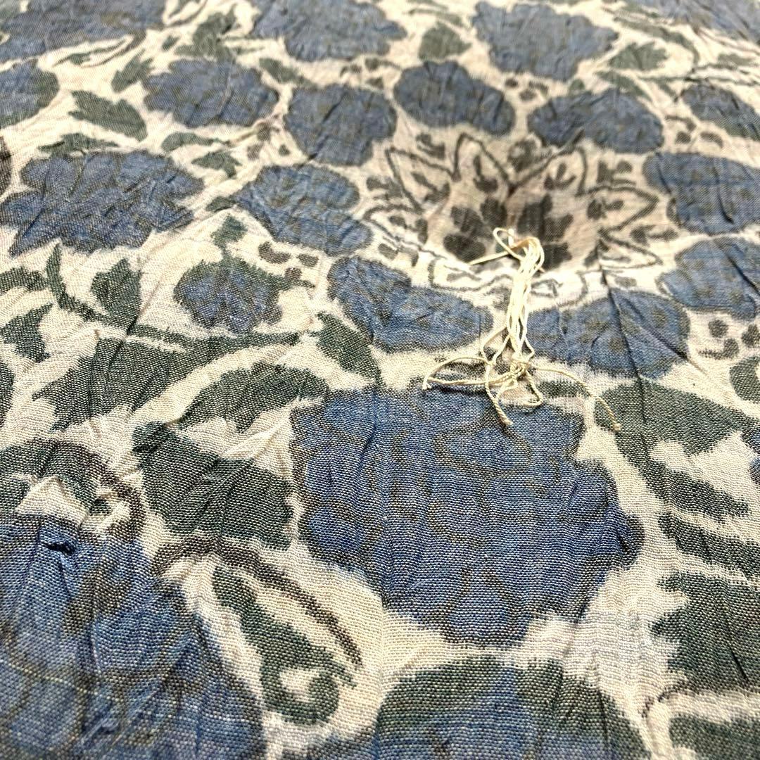 【新品】夏座布団 5枚セット　本麻　別誂品　天然素材　水色　藍色　クッション