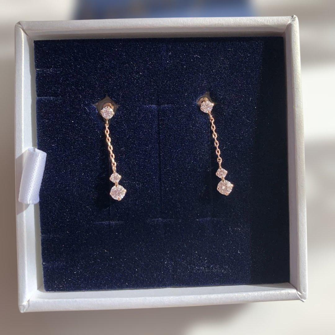 4℃ ピンクゴールド ピアス