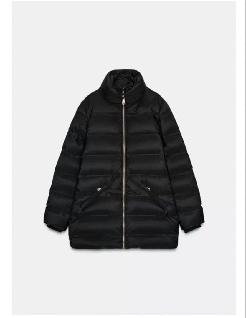 ZARA 撥水ウィンドブレーカーフード付きダウンジャケットL