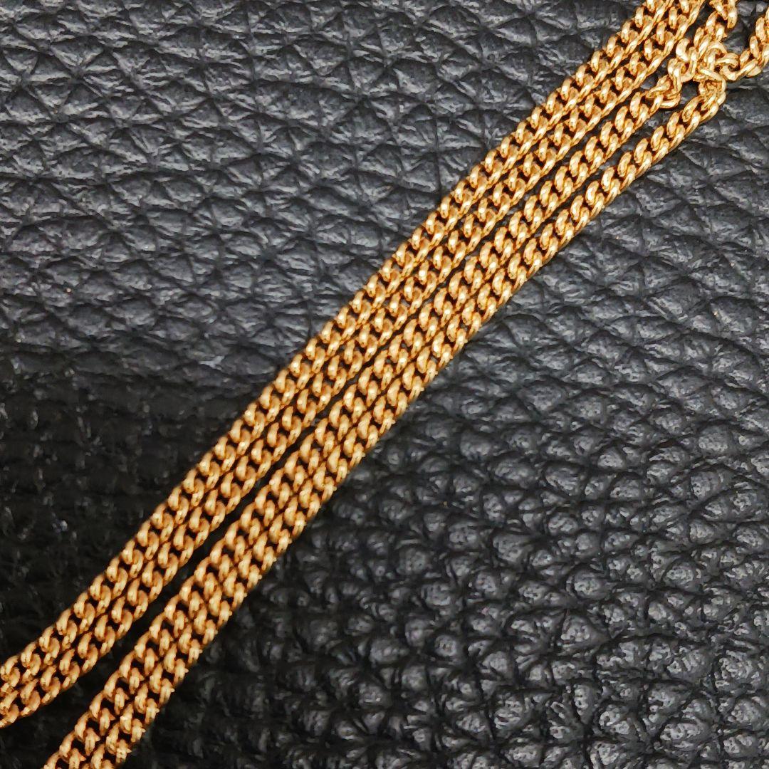 (B011410) K18 YG ロングチェーン ホールマーク750 ネックレス