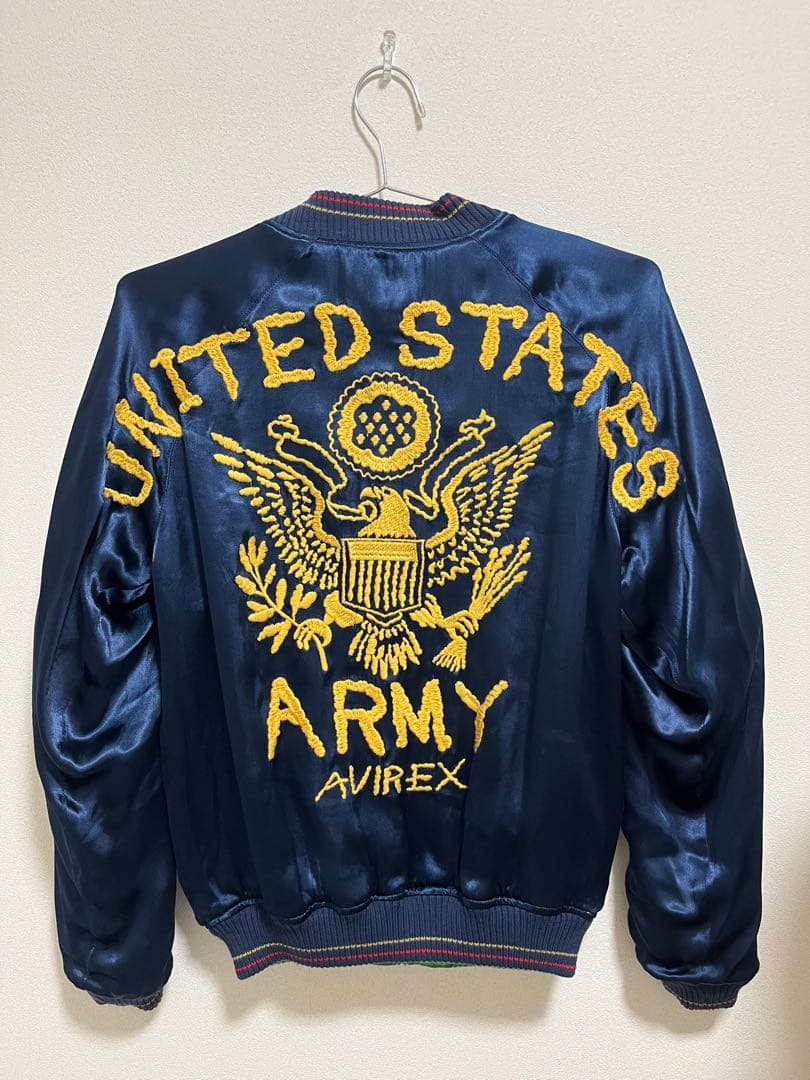 AVIREX ベトナム 虎 龍 和柄 刺繍 リバーシブル スカジャン M 美品