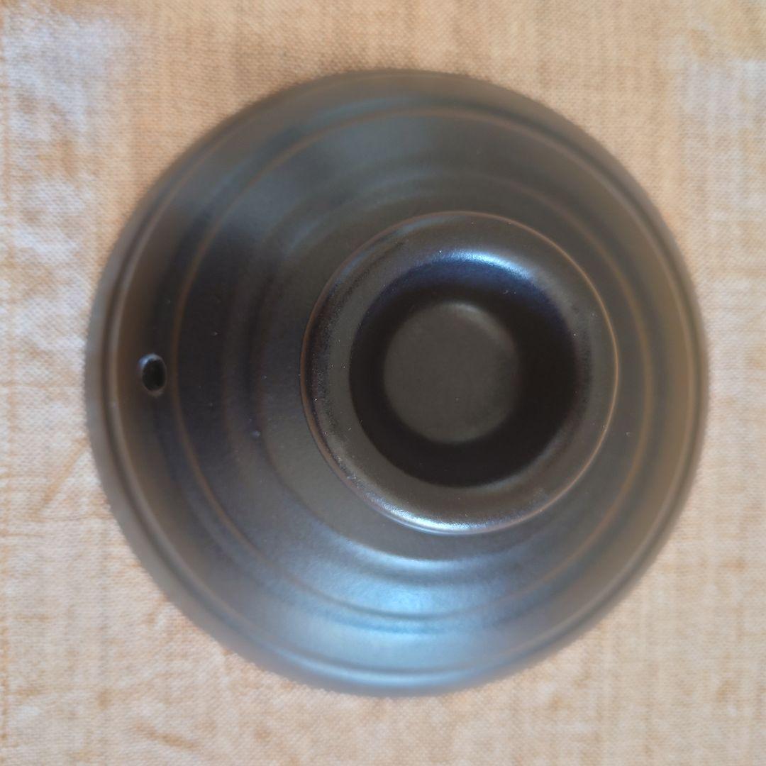 華月 大黒ごはん鍋　2合用　大黒窯　ごはん鍋　丸黒釉　陶器　萬古焼
