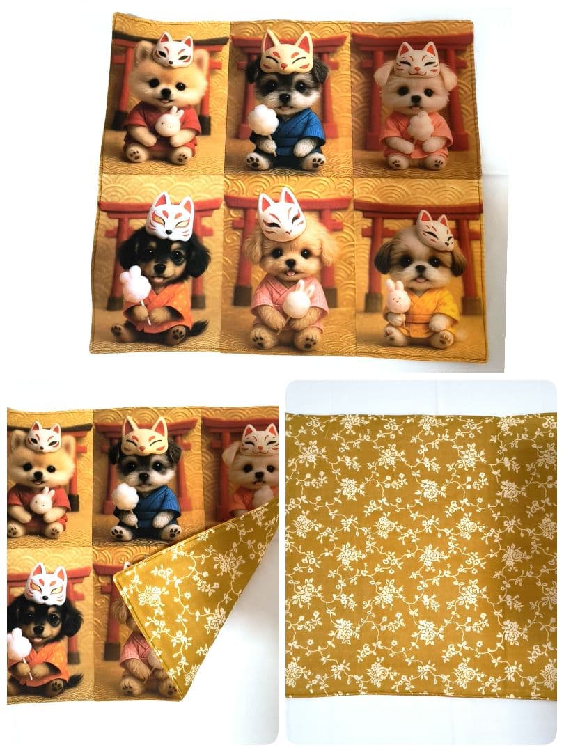 Yourelia様】ハンドメイドオーダー★犬猫鳥ハリネズミ★巾着&ハンカチ12点
