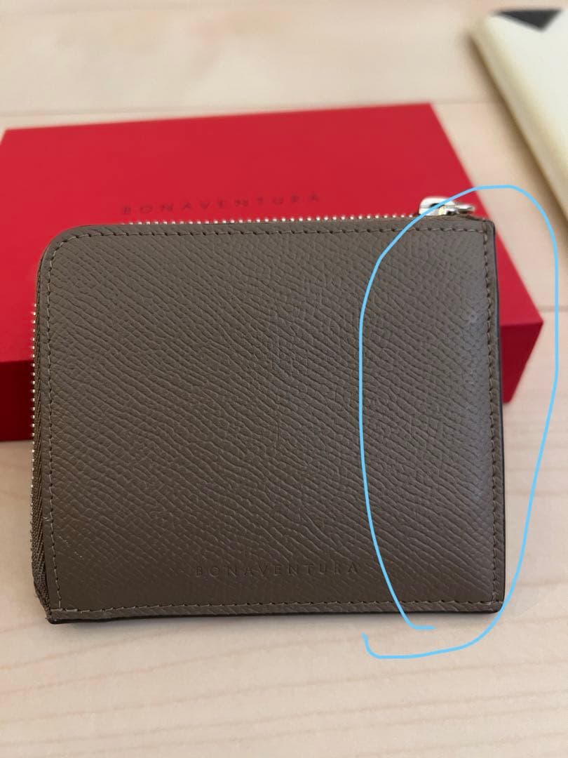 ボナベンチュラ　L字ジップ　ウォレット　ノブレッサ　エトープ