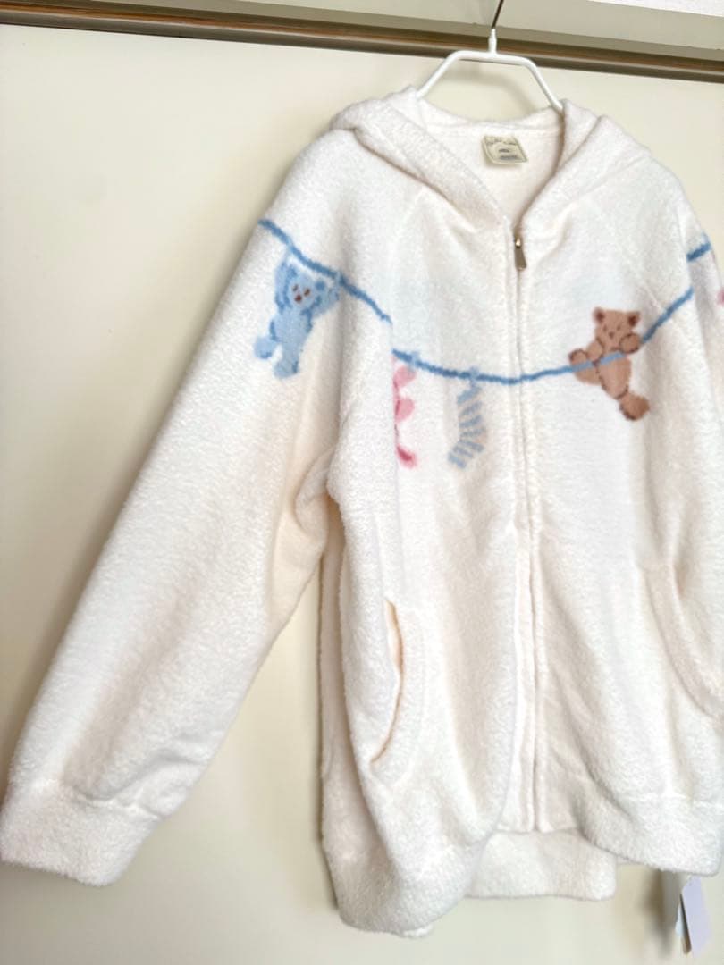 ジェラートピケ 上下セット エアリーモコウォッシングアニマルジャガー パーカー