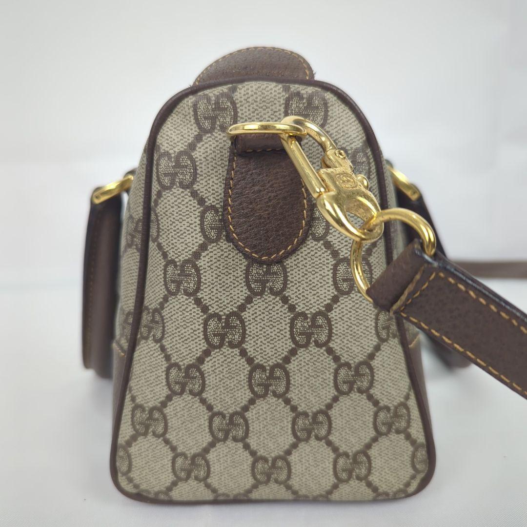 【美品】GUCCI グッチ シェリーライン ミニボストン ショルダー バッグ