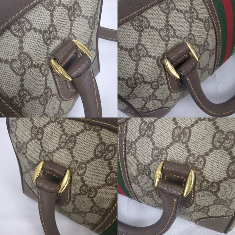 【美品】GUCCI グッチ シェリーライン ミニボストン ショルダー バッグ