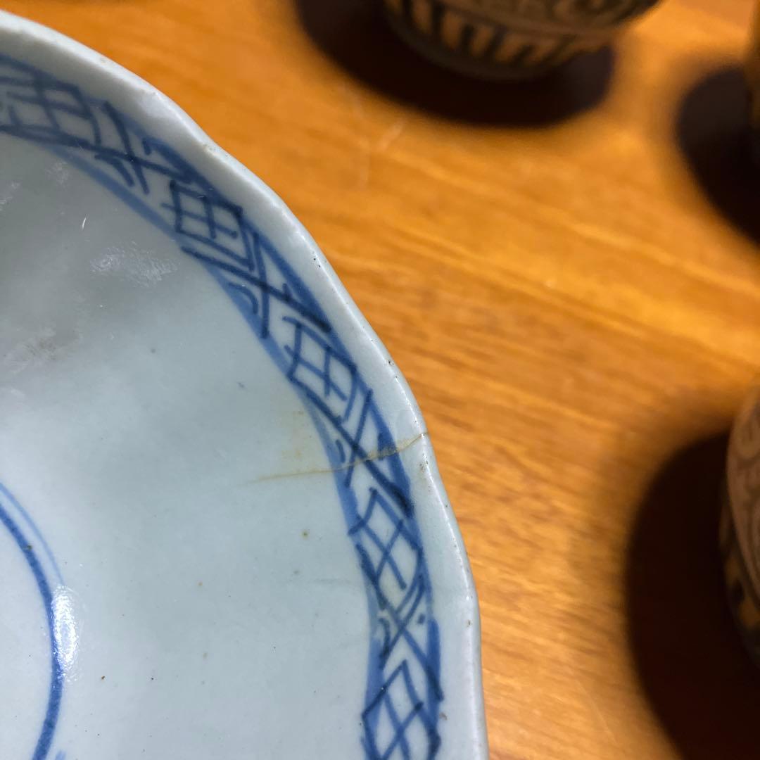 蛸唐草模様　蕎麦猪口　骨董品　アンティーク