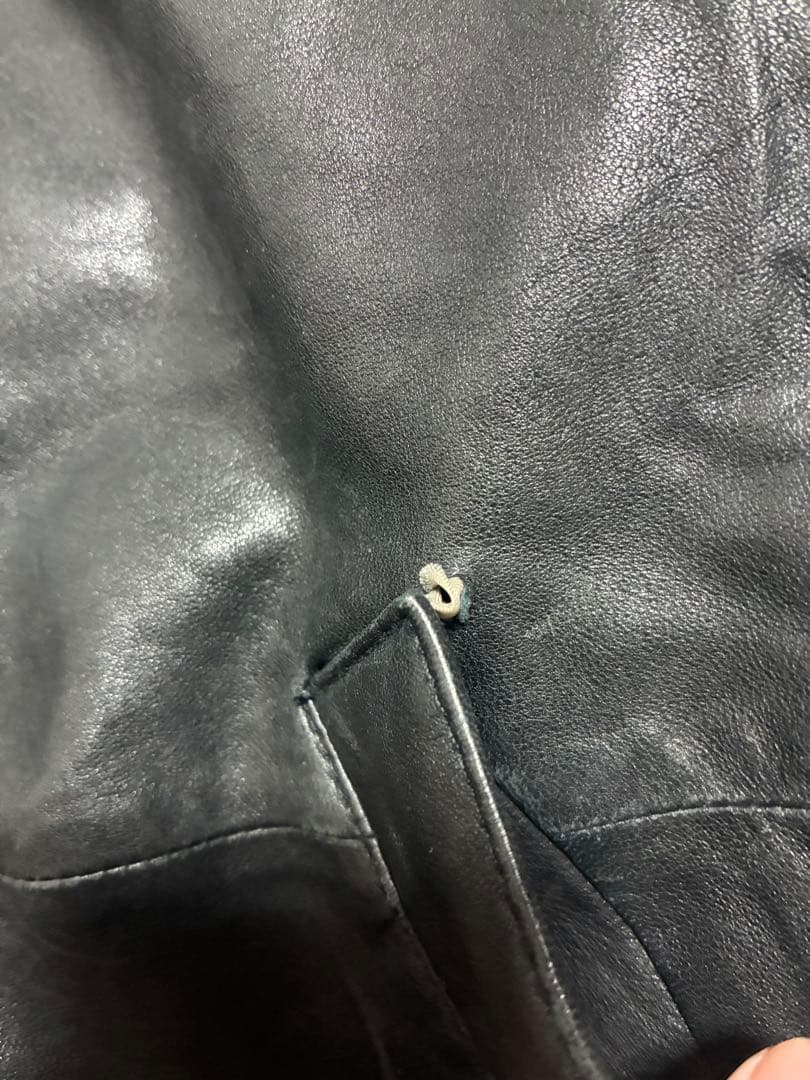 90s Eddie Bauerレザーダウンジャケット WOMEN'S Mブラック