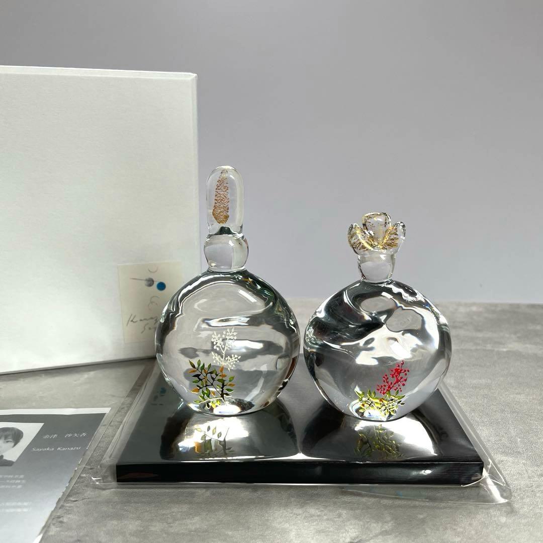 金津沙矢香さん　ガラス　お雛様