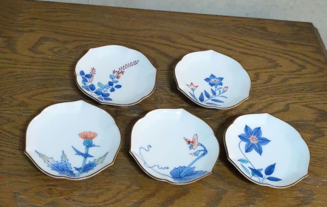 有田焼　　辻常陸　小皿5枚セット