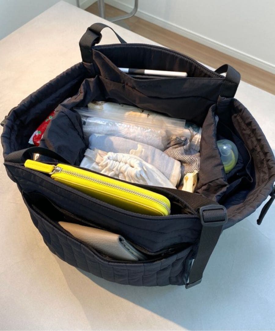 洗える 軽量＆大容量　キルティング マザーズバッグ（Mサイズ）