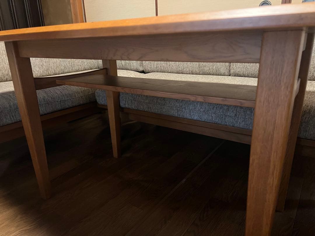 unico★木製ダイニングテーブル 下棚付き