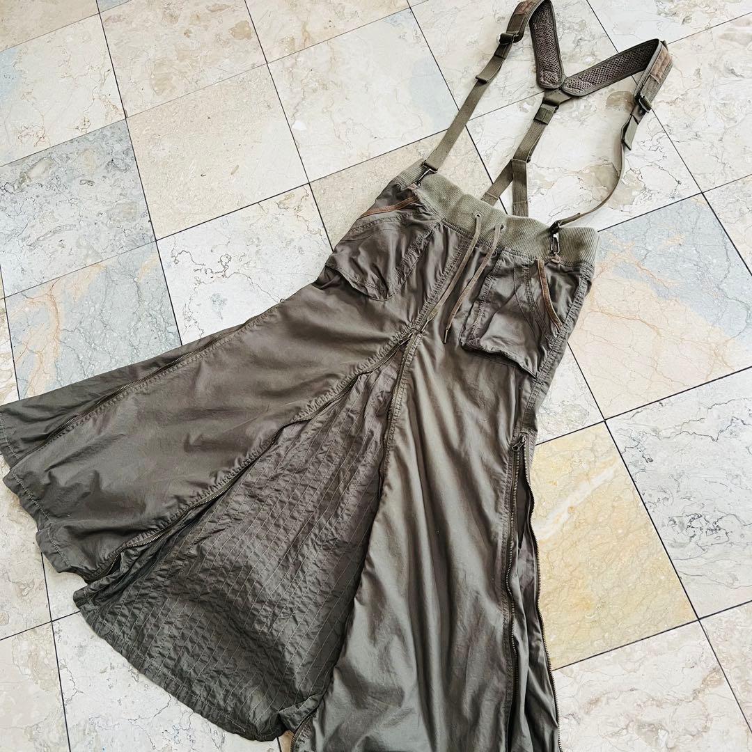 ゴア[goa]サスペンダー付きカーゴロングスカート　希少　レア　定番