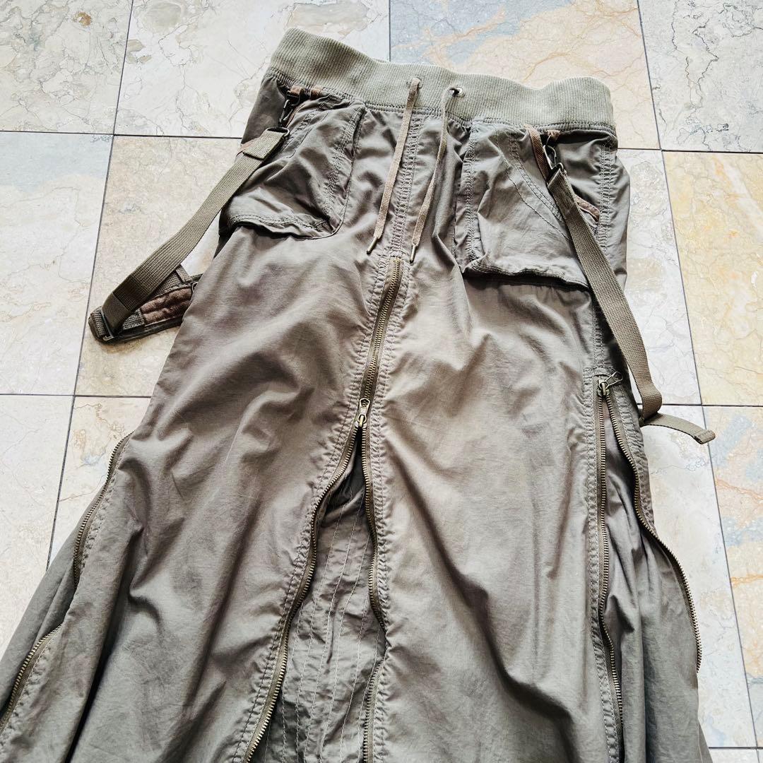 ゴア[goa]サスペンダー付きカーゴロングスカート　希少　レア　定番