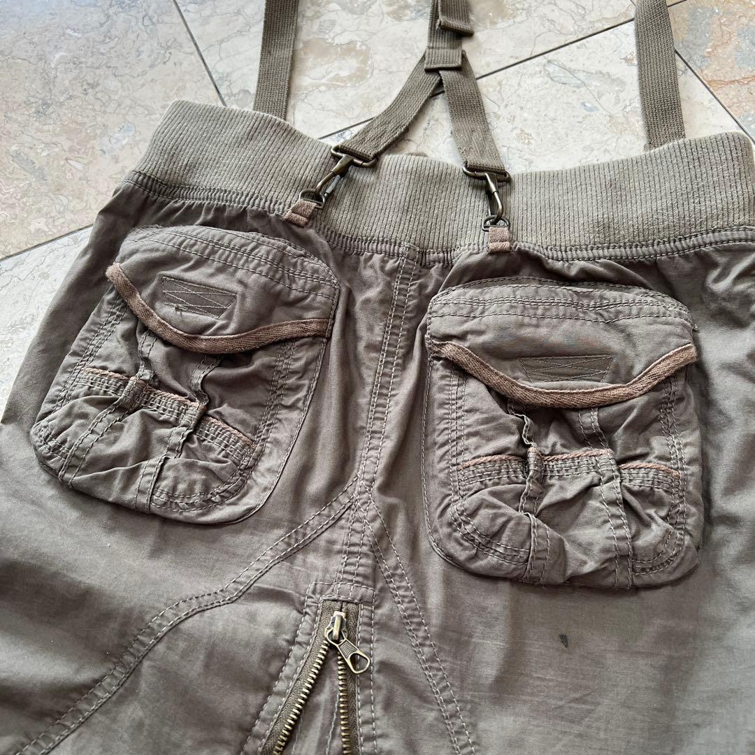 ゴア[goa]サスペンダー付きカーゴロングスカート　希少　レア　定番