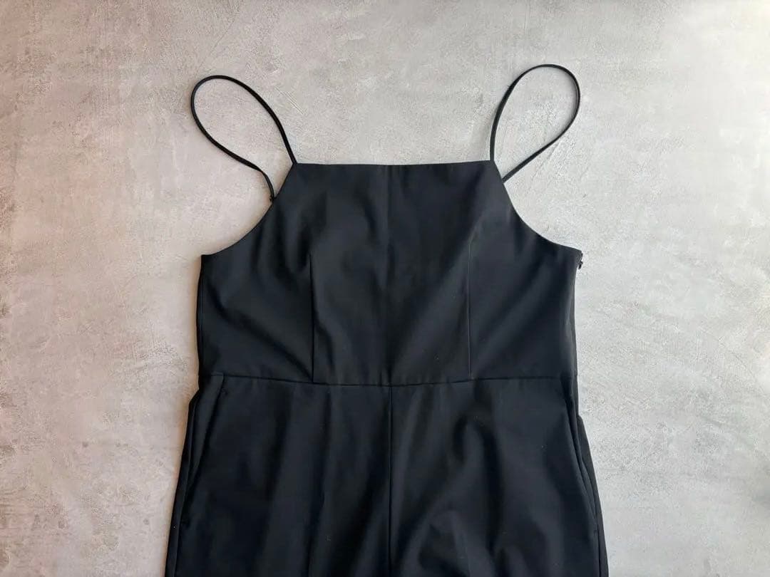 【新品未使用】23区　洗えるドライ2WAYストレッチ サロペット　38 ブラック