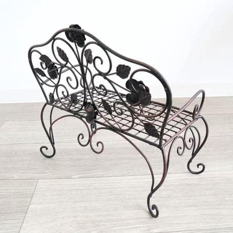 〇２種セットヨーロピアン風 アンティーク調チェアー型プラントスタンド花台SとL