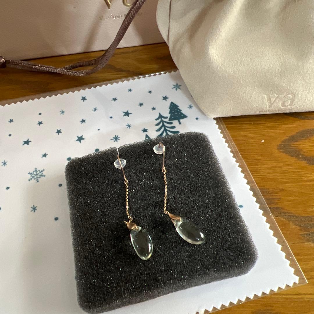 Ｖa青山グリーンクォーツPGピアス