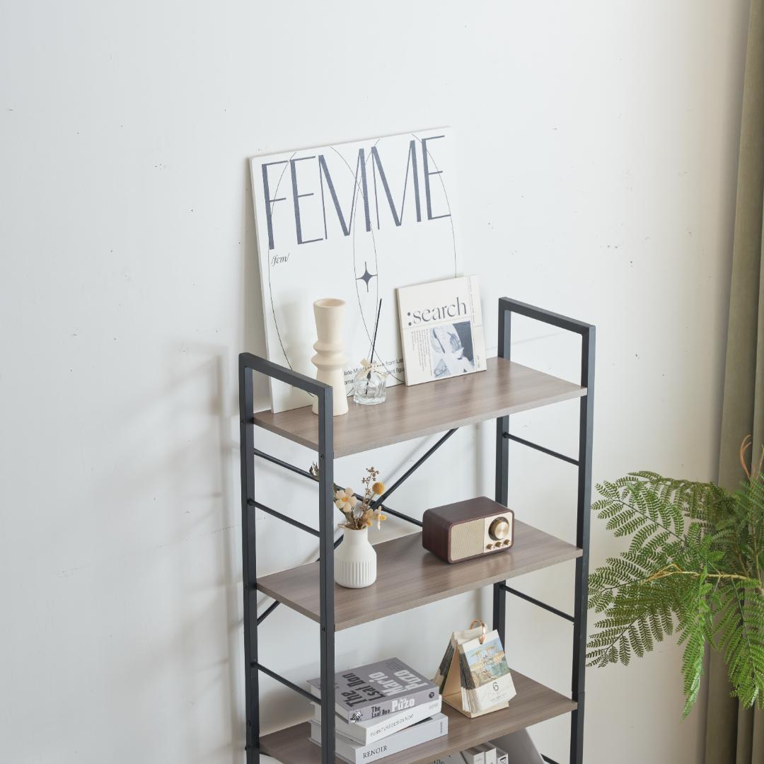 ウッドグレー 収納ラック 本棚 食器棚 レンジ台 リビング キッチン