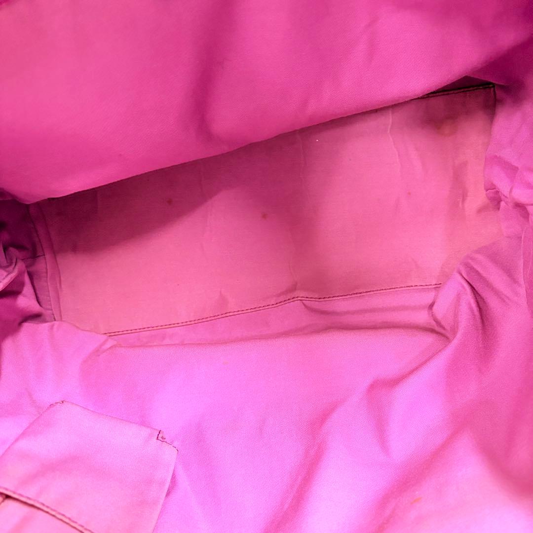 GUCCI グッチ GGキャンバス トートバッグ ハンドバッグ ピンク レザー