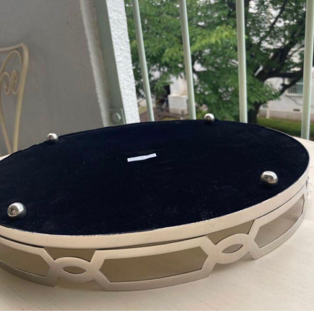 ローラアシュレイ ミラートレイ/ゴールド　新品