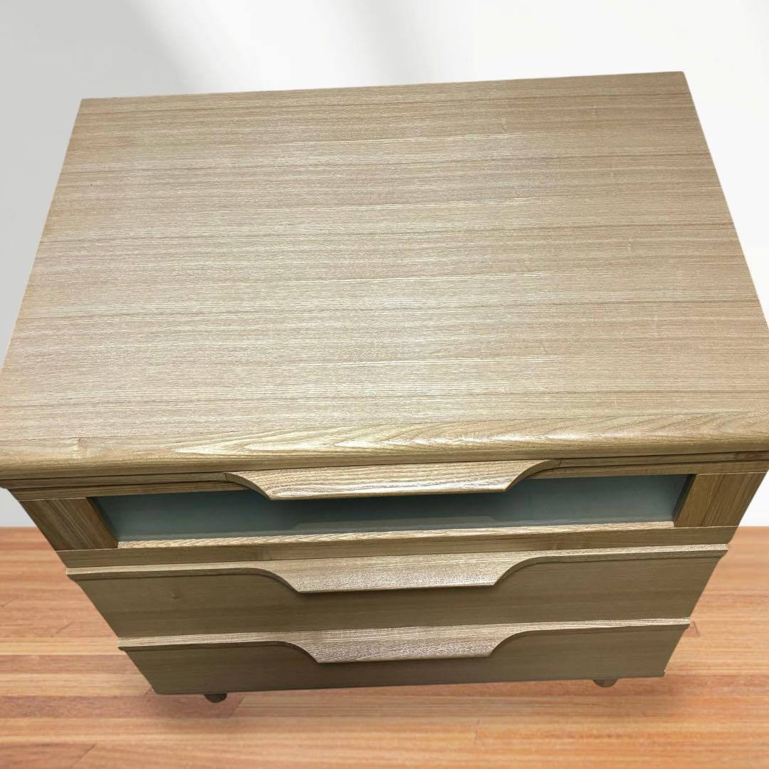 【極美品】上質ナチュラル 筑波産商 AL-63 チェスト 3段収納