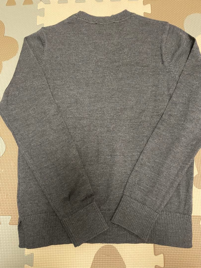 MAISON KITSUNE ウールニット グレー 刺繍 XS