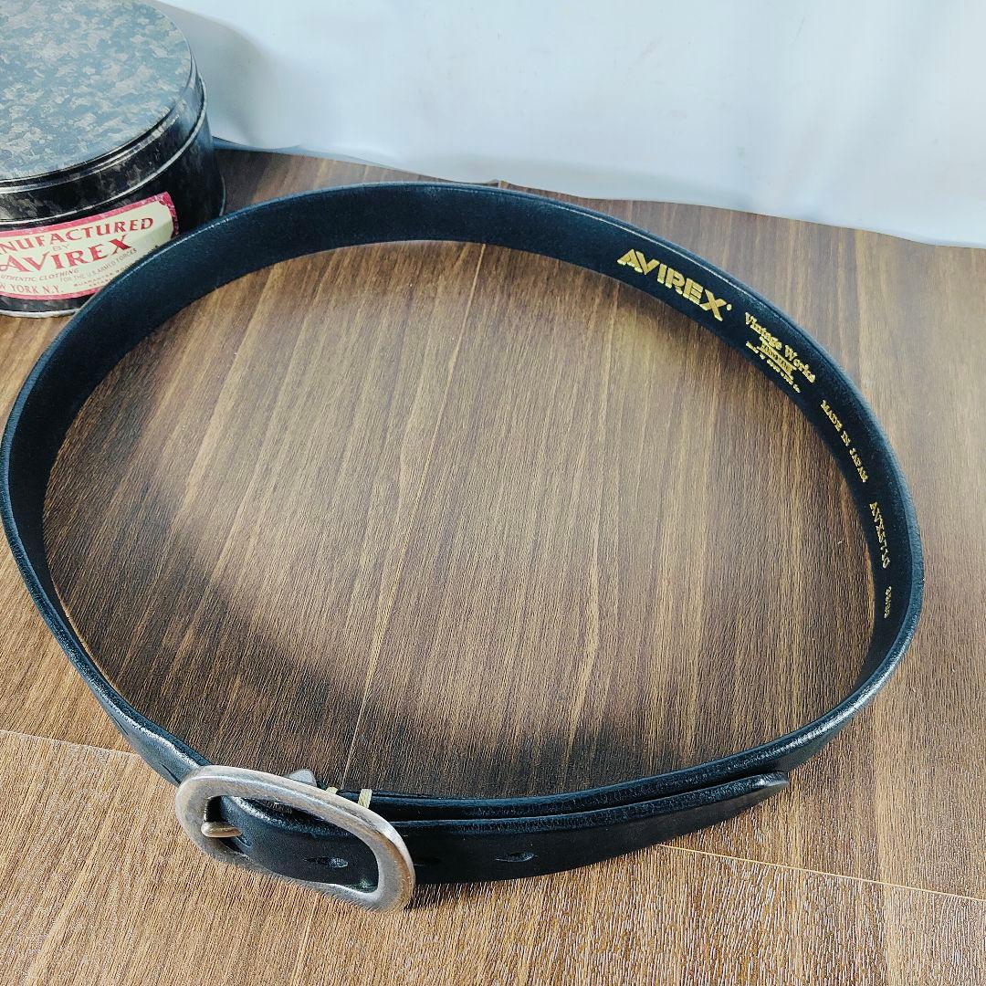 【極上極美品】ヴィンテージワークス× AVIREX　高級ドレスベルト 付属品完備