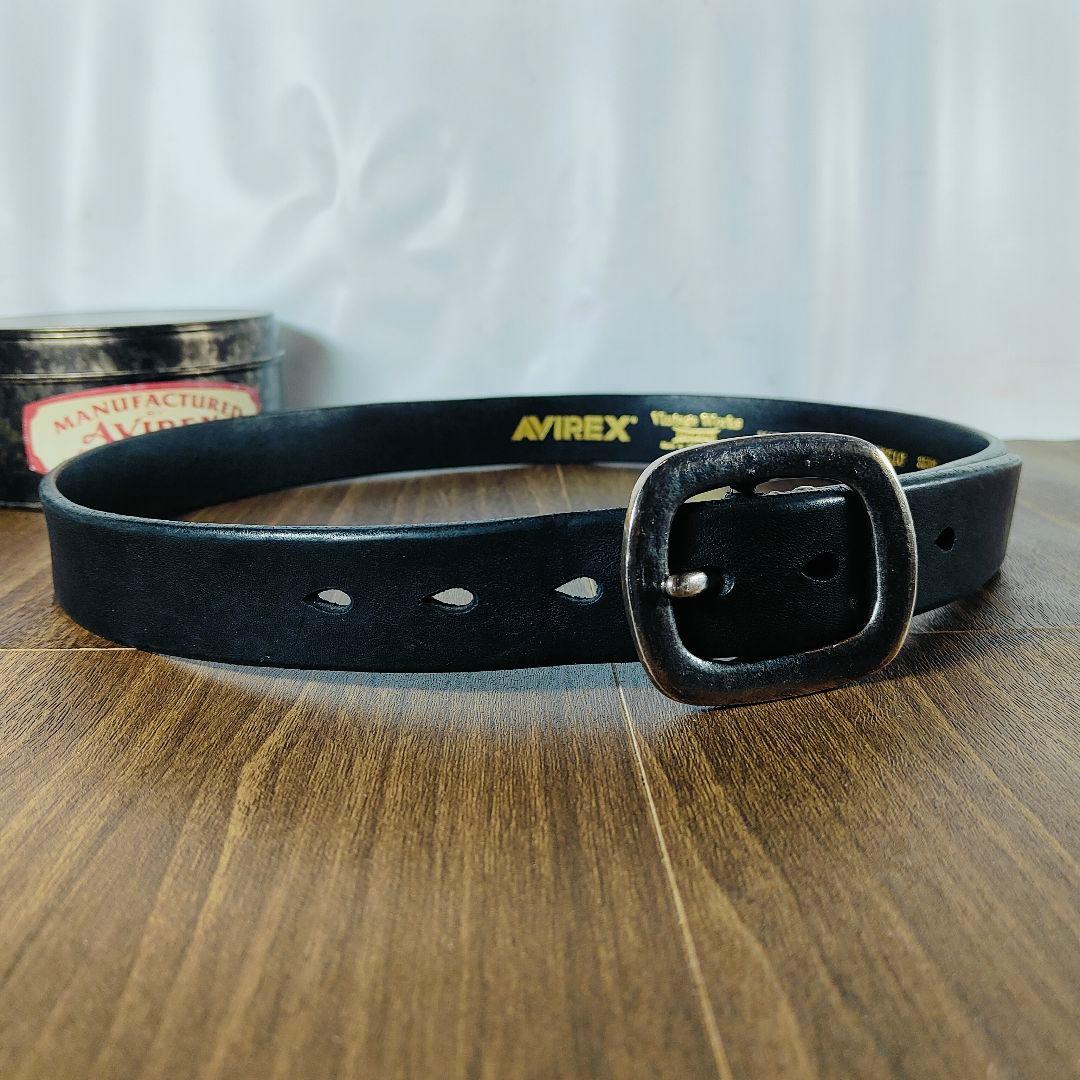 【極上極美品】ヴィンテージワークス× AVIREX　高級ドレスベルト 付属品完備