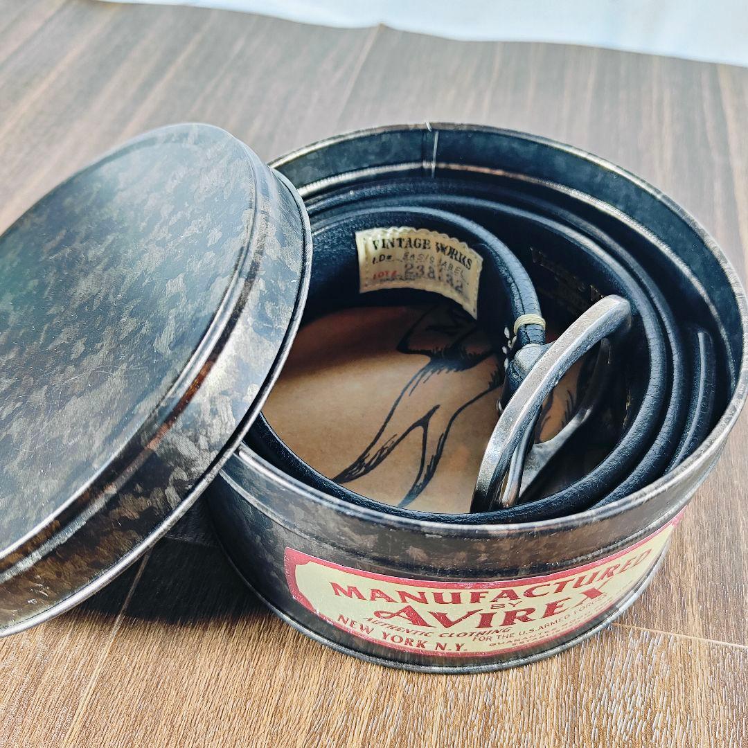 【極上極美品】ヴィンテージワークス× AVIREX　高級ドレスベルト 付属品完備