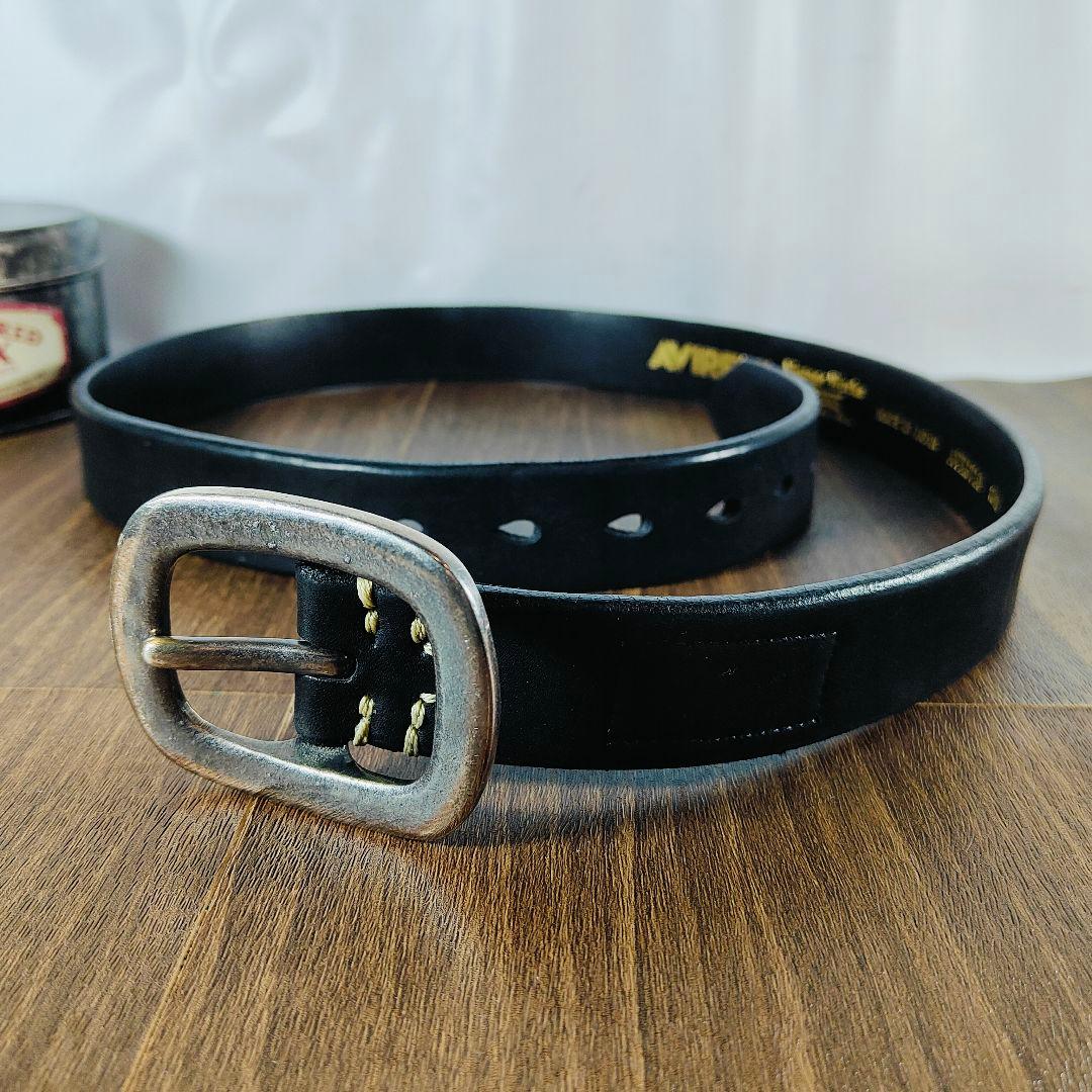 【極上極美品】ヴィンテージワークス× AVIREX　高級ドレスベルト 付属品完備