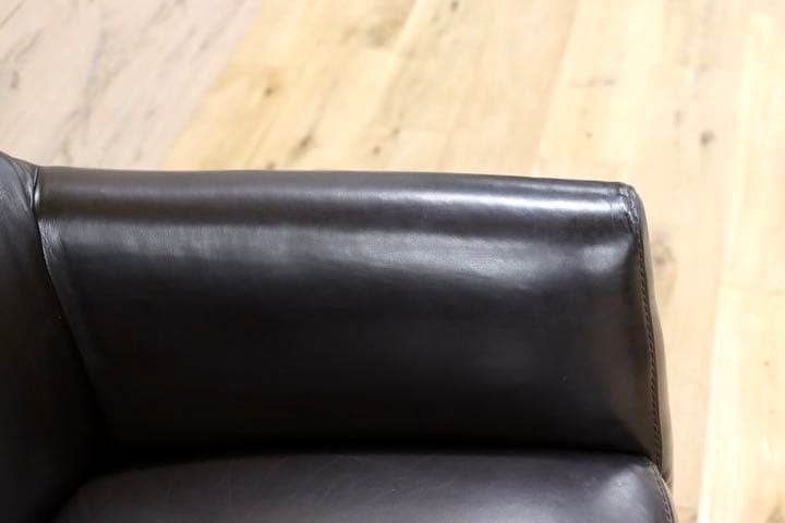 GMFK445○IDC大塚家具 アームチェア フォルテ 総革 ダークブラウン 1